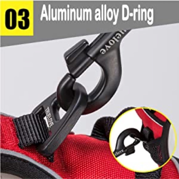 Truelove Adjustable No-Pull Reflective Dog Harness, Black, Small - Picture 13 of 16